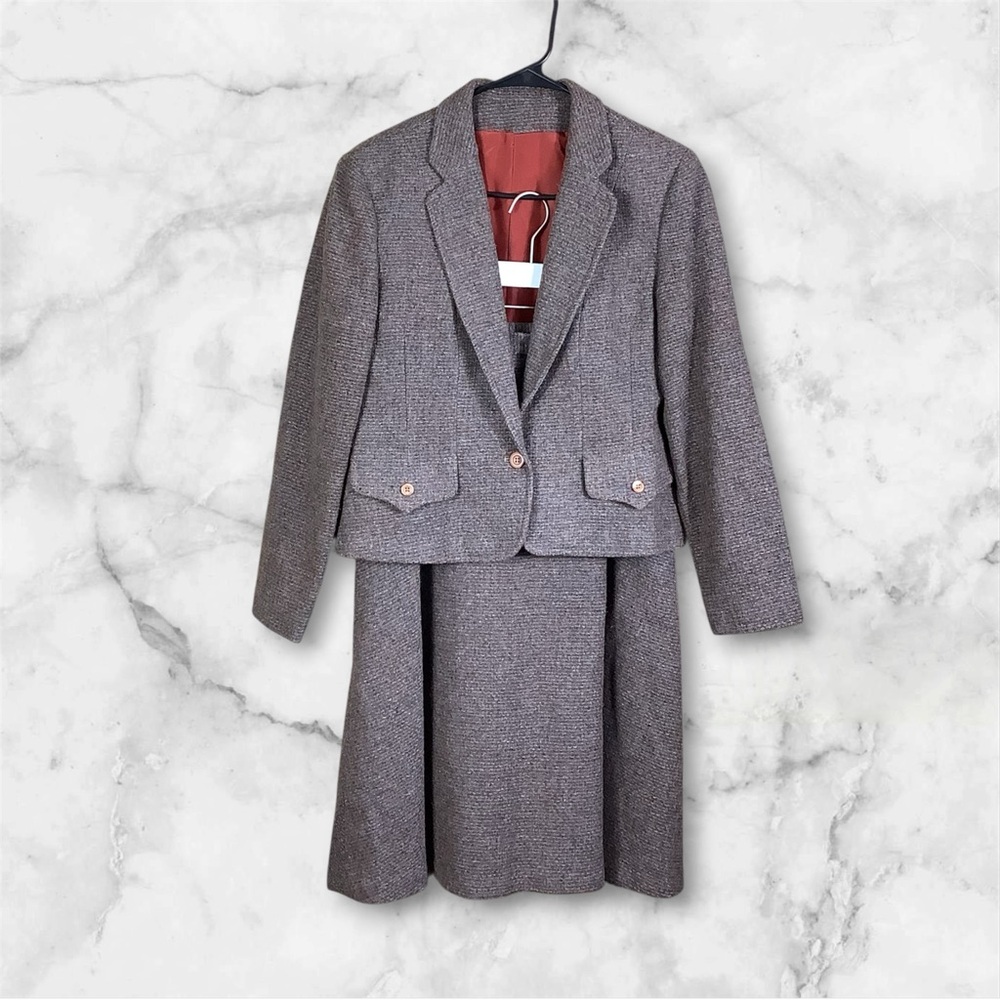 Kirkland Hall Wool Skirt Suit Set Size 12